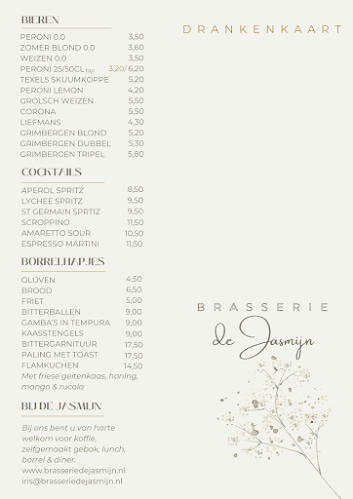 Restaurant & Brasserie de Jasmijn Harlingen - Horeca