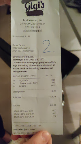 Pizza Gigi Zoetermeer - Horeca