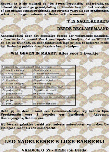 Luxe bakkerij Nagelkerke Prinsenbeek/ Breda