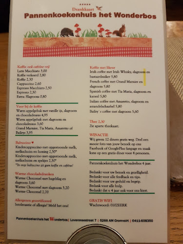 Pannenkoekenhuis Het Wonderbos - Horeca