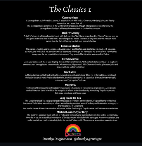 Reviews of Dorothy’s Drag under the rainbow in Groningen - Horeca