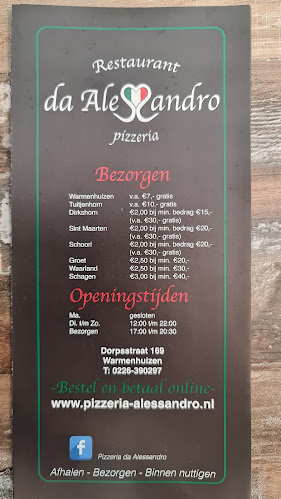 Opinii despre Pizzeria & Restaurant Da Alessandro în Warmenhuizen - Horeca